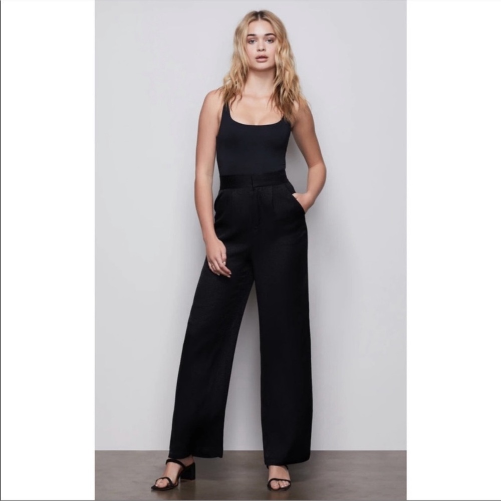 Good American 80s Wide Leg Leopard Jacquard Pants | 2